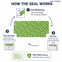Sac en papier scellé de sécurité, enveloppe inviolable, pochette en papier vélin anti-effraction, emballage personnalisé OEM imprimé