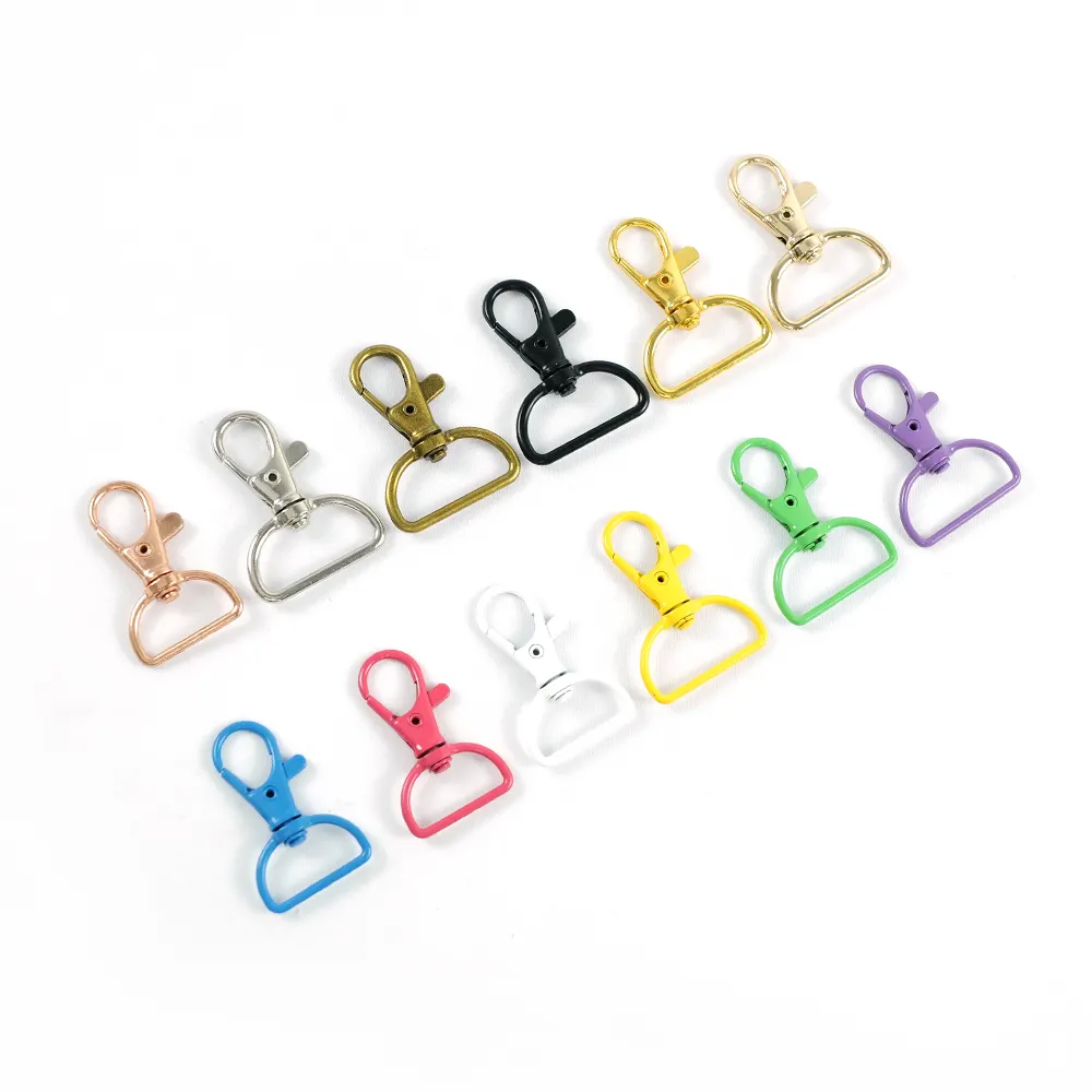 Manufacturer Quality Assurance Lanyard Swivel Snap Hook D Shaped Snap Hook Custom Metal Buckle lobster claw clasp