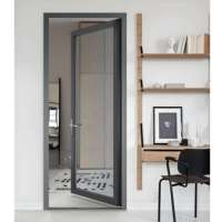 Puerta Abatible Lateral de PVC Personalizada, Aislamiento Acústico, Resistente al Viento, Puerta de Entrada de Plástico para Proyectos de Construcción Residencial