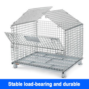 Vente en gros de Cage en fer mobile pliable série C complète Logistique express Triage Entrepôt et supermarché Chiffre d'affaires Cage de stockage - Product Image 6