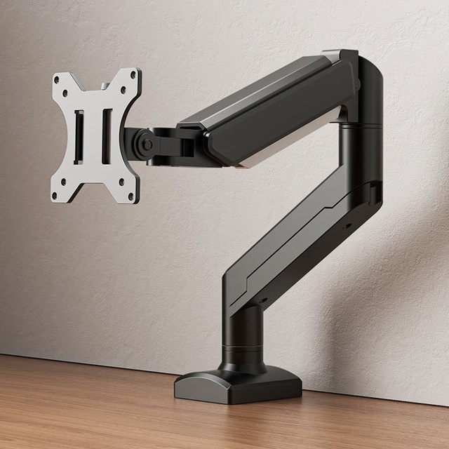 Computer Monitor Stand Mechanical Arm Desktop Mount Universal Display Holder Rotatable Adjustable Screen Bracket Black