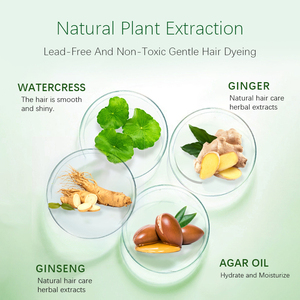 <span class=keywords><strong>Shampooing</strong></span> colorant naturel aux herbes MOKERU, teinture permanente noire au cresson, mousse douce, hommes et femmes, 420 ml - Product Image 5