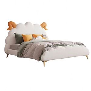 Lit enfant moderne Princesse Mouton, design château minimaliste, cadre de lit simple pour filles, garçons, décoration de chambre d'enfant - Product Image 4