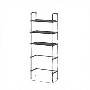 YOUALL Over-the-Toilet Three-Layer Standing Metal Non-Folding Multifunction Stocked <b>Storage</b> <b>Rack</b> <b>for</b> Home Bathroom - Product Image 2