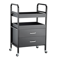 Chariot de salon de coiffure à 4 niveaux Chariot OEM personnalisable avec tiroirs pour beauté et esthéticienne Table d'appoint roulante à roulettes