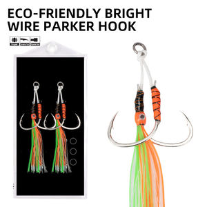 Hameçons assistés doubles et simples en acier à haute teneur en carbone OEM 2 #   1 #   Anneau solide lumineux 1/0 2/0 3/0 pour la pêche au poisson-chat et au bar en eau salée - Product Image 2