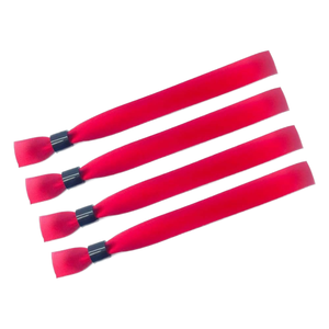 Bracelets en tissu polyester tissé jetables personnalisables et écologiques avec impression par transfert thermique pour festivals et promotions - Product Image 1