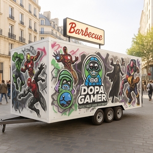 Fried Chicken Mobile Equipped Restaurant Bbq <b>Grill</b> Trailer Snack Food Truck with Full Kitchen - Product Image 4