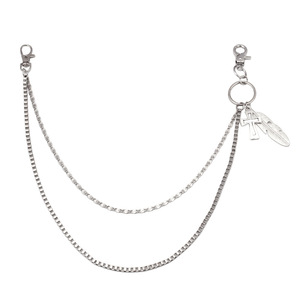 Chaîne de taille double couche à plumes croisées, style punk, bijou de corps décontracté et tendance, argent tibétain - Product Image 5