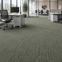 Großhandel Rutschfeste Kommerzielle Polypropylen 50x50 Quadratische Teppichfliesen mit PVC-Rücken und Individuellem Muster für Büroböden