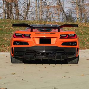 Kit carrosserie en fibre de carbone sèche de haute qualité pour Chevrolet <span class=keywords><strong>Corvette</strong></span> C8 Z06, diffuseur arrière en fibre de carbone sèche, lèvre arrière <span class=keywords><strong>Corvette</strong></span> C8 - Product Image 6