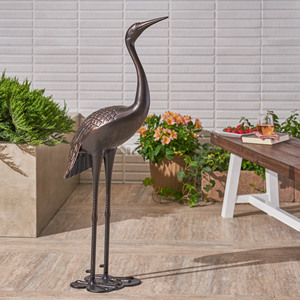 Ornement de jardin Sunny Outdoor en aluminium de 43 pouces, finition cuivre brillant - Product Image 1