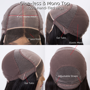 Perruque en cheveux humains Salt and Pepper, dentelle HD, ondulations naturelles, 10 pouces, dos en maille élastique respirante pour cuir chevelu sensible et couverture des cheveux gris - Product Image 2