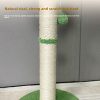 Planche à gratter verticale durable pour chats en sisal sans perte de cheveux Cadre de poteau d'escalade pour chats Jouet d'auto-divertissement pour chats