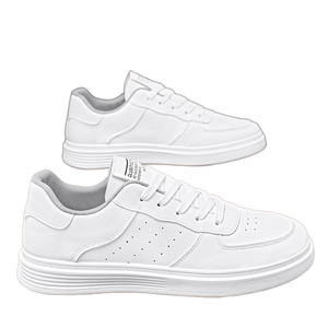 Zapatillas de Running para Hombre, Primavera-Otoño, Nuevas, Transpirables, Blancas, Estilo Coreano, Modernas, Versátiles, Casuales, Planas - Product Image 1