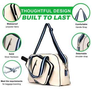 Bolsa de Raqueta Portátil de PU para Mujer, Impermeable, para Pickleball, con Accesorios Deportivos de Gimnasio, Bolsa de Tenis de Cuero para Raquetas y Pelotas - Product Image 6