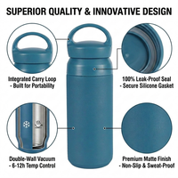 Kingze Impression Personnalisée Portable 350ml 500ml Flacon à Vide en Acier Inoxydable Tasse de Voyage Isolée Gobelet à Café pour Usage Extérieur