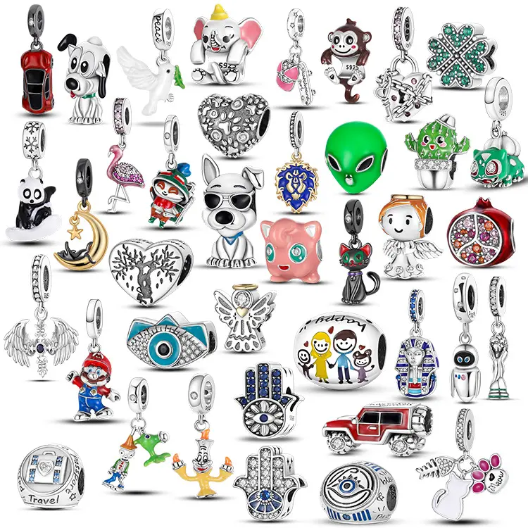 Fashion Jewelry Accessories 925 Silver Designer Charms for Diy Bracelet Making Kit