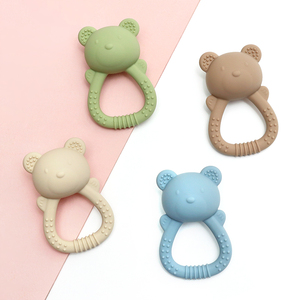 Nuevo DISEÑO DE mordedor de oso de silicona sin BPA, sonajero masticable de animales de dibujos animados para bebés de 0 a 6 meses, juguete calmante para la dentición - Product Image 2