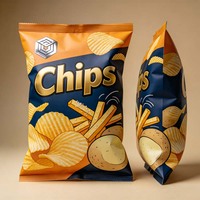 Bolsa con fuelle lateral y sellado trasero personalizada para patatas fritas, de grado alimenticio, resistente a la humedad, para snacks de patatas crujientes, leche y alimentos para mascotas