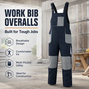 Salopette da <span class=keywords><strong>Lavoro</strong></span> Multiuso Resistente con Tasche Multiple, Bicolore, per Uomo, con Logo Personalizzato - Product Image 5