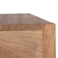 Bureau d'ordinateur à clavier rustique moderne en bois massif récupéré avec 2 tiroirs
