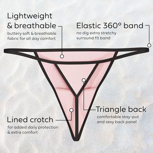 FOXA Paquete de 12 Tangas de Hilo para Mujer, Suaves como la Mantequilla, Sin Costuras Visibles - Product Image 4