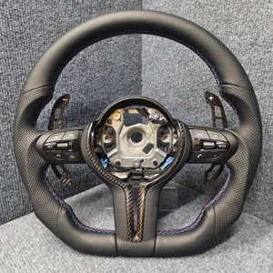 Volante de Cuero para <span class=keywords><strong>BMW</strong></span> Serie M, Volante Deportivo para Automóviles F30 F10 F15 F36 F20 F22 F25 F32 M3 M4 <span class=keywords><strong>M5</strong></span> X5 E46 <span class=keywords><strong>E60</strong></span> E70 E90 E91 E92 - Product Image 1