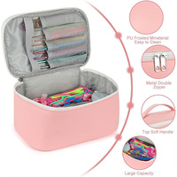 Kit de Crochet DIY Ensemble d'Aiguilles à Tricoter 60 Pièces pour Débutants Trousse d'Outils de Tricot Portable avec Sac de Voyage et Kit de Couture