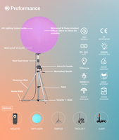 Le LOGO blanc Offre Spéciale a imprimé le support gonflable de tour de lumière de ballon de 1.5m et de 2m LED IP54 a évalué la garantie de 5 ans pour la publicité