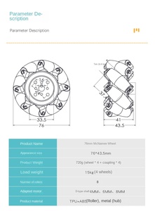 Ruota Omnidirezionale SD da 3 Pollici in Acciaio Inossidabile McNum Wheat 76MM per Auto Smart ROS con Giunto - Product Image 6