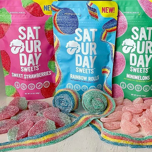 Venta al por mayor Material laminado Candy Stand Up Bag Resellable Chamoy Gummies Cremallera Mylar Bolsa <span class=keywords><strong>de</strong></span> embalaje - Product Image 5
