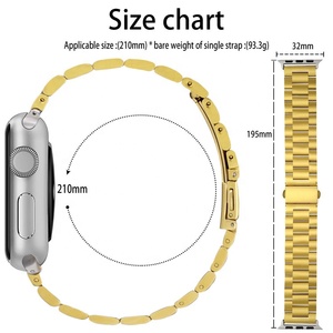 Cinturino a Tre Perle in Acciaio Inossidabile per Apple <span class=keywords><strong>Watch</strong></span> Serie 7 - Product Image 4