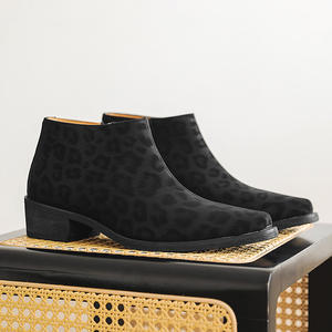 <span class=keywords><strong>Botas</strong></span> <span class=keywords><strong>Italianas</strong></span> Negras Personalizadas al por Mayor para Hombre, <span class=keywords><strong>Botas</strong></span> de Tobillo con Estampado de Leopardo en Punta, <span class=keywords><strong>Botas</strong></span> Formales de Vestir para Hombre de Negocios para Otoño - Product Image 3