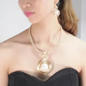 Hansidon colar com pingente de pérola, conjunto de joias requintadas com pingente de pérola envoltório, acessórios artesanais