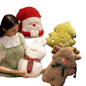 Super Doux Arbre De Noël Oreiller Bonhomme De Neige Poupée Filles Dormir <span class=keywords><strong>Chaussettes</strong></span> Nouveau Brodé PP Soulagement Du Stress Noël Vacances Décoration - Product Image 1