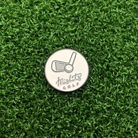 Accessoires de golf personnalisés de haute qualité, marquage personnalisé, vente en gros, logo personnalisé, marqueur de balle de golf en métal en vrac