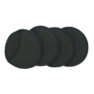 Best Selling 3 Lagen Black Eco Vriendelijke Organische Herbruikbare Bamboe Make-Up Remover Katoen Pads