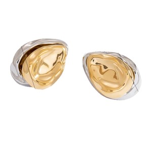 ต่างหูรูปหยดน้ำสองชั้นสีทองสีเงินดีไซน์เรขาคณิตสำหรับผู้หญิงเครื่องประดับแฟชั่นงานปาร์ตี้ - Product Image 5