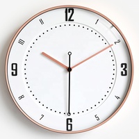 Horloge murale Reteo de style nord-rouge, pour décoration de bureau ou maison, service d'horloge murale moderne OEM/ODM, avec cadre doré, en chine, modèles d'horloge murale indienne, en vente