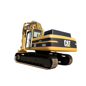 Excavadora de cadenas 330BL de 34 toneladas con motor Kawasaki, orugas amarillas y negras, equipo de construcción - Product Image 1
