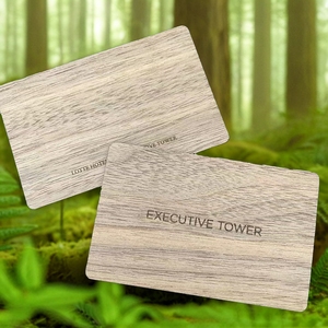 Tarjeta de Visita de Madera Ecológica con NFC, Superficie Brillante, Certificación ISO 9001 y ROHS, 85.5x54mm, Logotipo Personalizado, para Regalos y Compras - Product Image 3