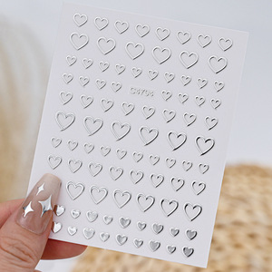 Pegatinas 3D para Uñas con Diseño <span class=keywords><strong>de</strong></span> Luna, Estrellas y Cruz, Adhesivos Holográficos Dorados con Forma <span class=keywords><strong>de</strong></span> Corazón y <span class=keywords><strong>Estrella</strong></span>, Hechos <span class=keywords><strong>de</strong></span> Plástico - Product Image 6
