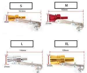 Ponpon - Juego de 3 Silbatos de Turbina para Coche, Silbato Universal de Aluminio para Tubo de Escape, Simulador de Sonido de Turbina, 3 Tamaños - Product Image 3