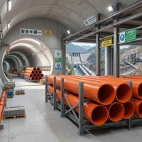 Tuyau de canalisations hydrauliques en PEHD de grand diamètre pour le transfert d'eau transrégional, pipeline en PEHD résistant aux tremblements de terre