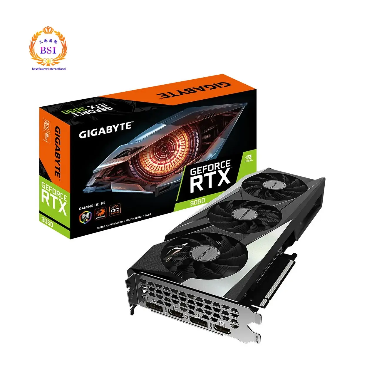 도망 Geforce RTX3050 비 LHR 그래픽 카드 8GB GDDR6 128 bit Eagle Giga Gaming oc RTX 3050 gpu 게임용 그래픽 카드