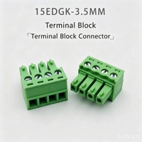 Bloc de bornes enfichable KF2EDG3.5MM 4p 3p, connecteur de fil PCB vert 300V 8A, contrôle industriel CE RoHS