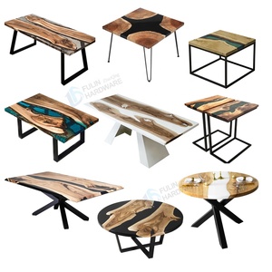 <span class=keywords><strong>Table</strong></span> de salle à manger en résine époxy moderne, hauteur de la maison, café de qualité, pieds de <span class=keywords><strong>Table</strong></span> de <span class=keywords><strong>banc</strong></span> uniques du milieu du siècle, nouvelle collection - Product Image 6