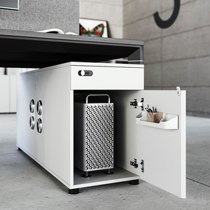 Mobilier de bureau moderne noir Travailleurs modulaires Système de poste de travail pour 2 4 6 8 personnes - Product Image 2