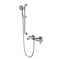 Robinet de douche européen en laiton or Rose salle de bain ensemble de douche de bain chromé